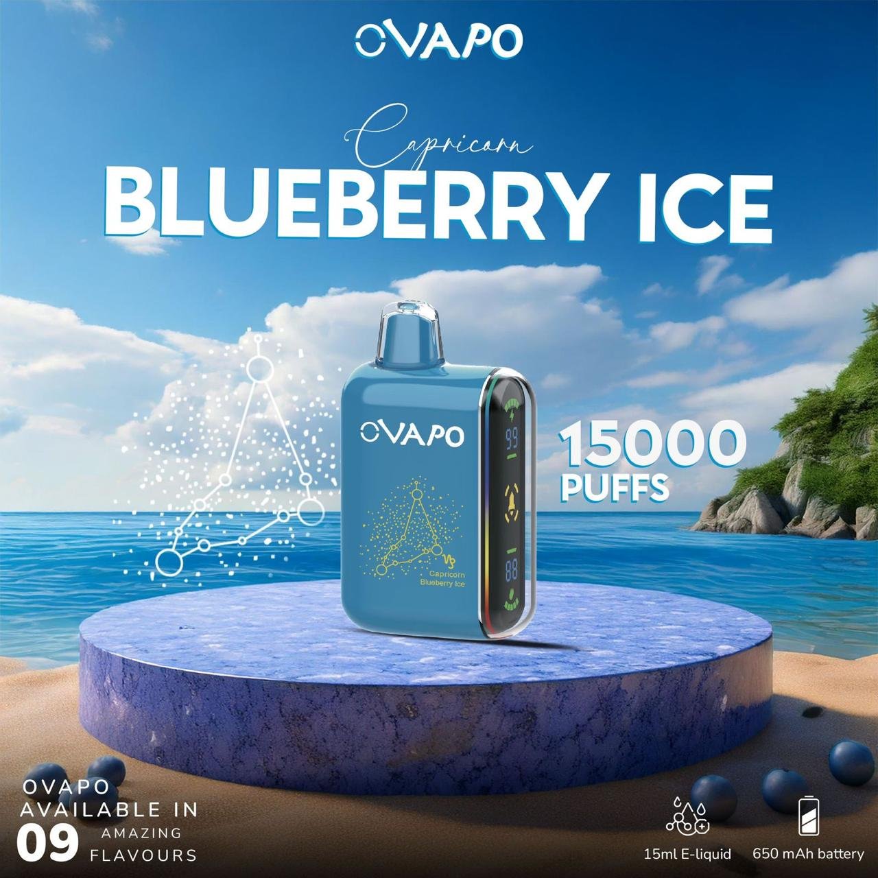 Capricon Blueberry Ice (15000 PUFFS)